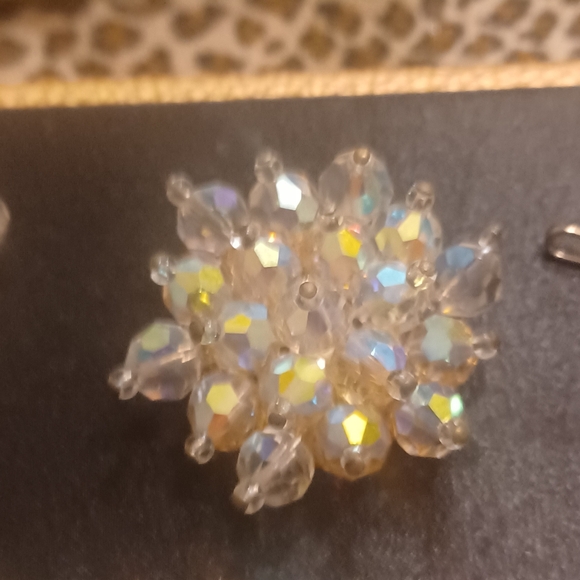 COMPLETE SET OF VINTAGE AROURA BOREALIS JEWELRY - Picture 3 of 7